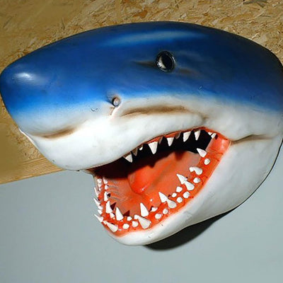 White Shark Head™ - Garden Statue